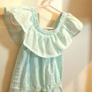 Toddler Girl Romper with Off the Shoulder option